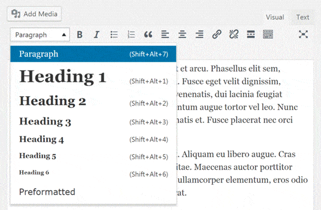 Use Different Headings in your Content
