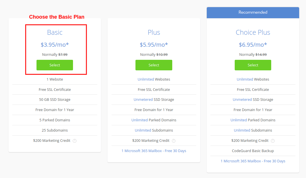 choose wordpress hosting plan