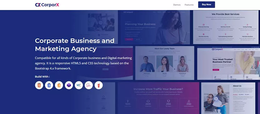 CorporX: An Elegant Startup Website Template