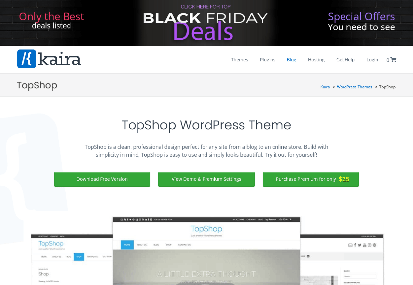 TopShop: Online Shop Template for WordPress