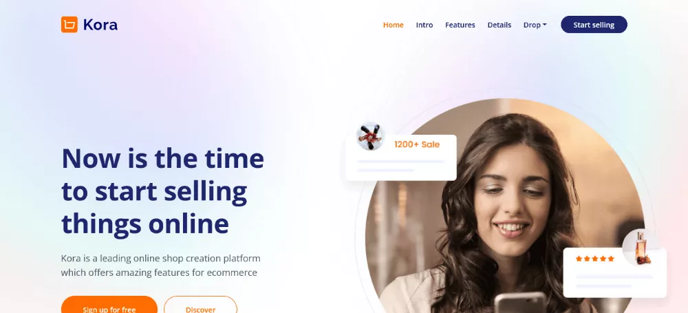 Kora a Startup Website Template