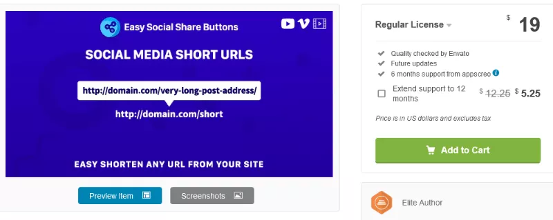 Short URLs - Add-on