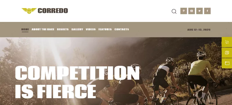 Corredo: An Awesome Bike Shop WordPress Template