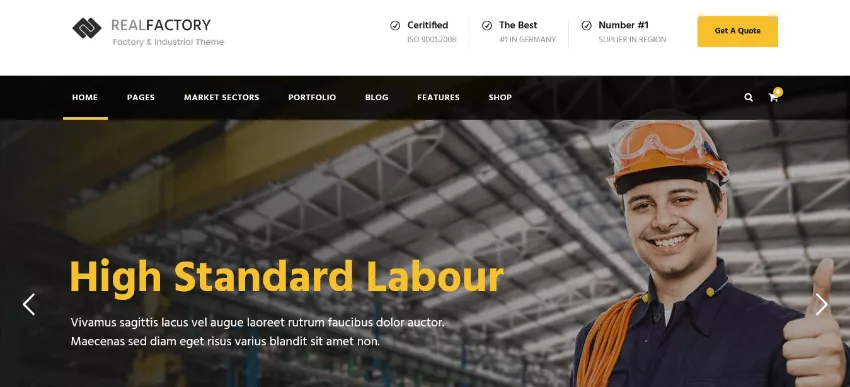 Real Factory A Stylish Fuel Industry Website Template