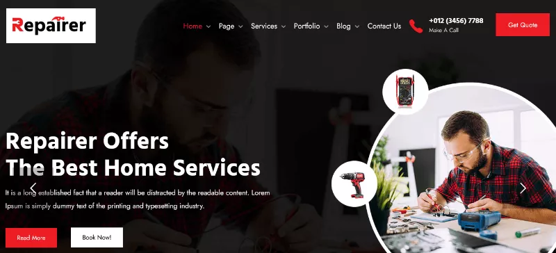 Repairer: Your Home Maintenance Website Solution