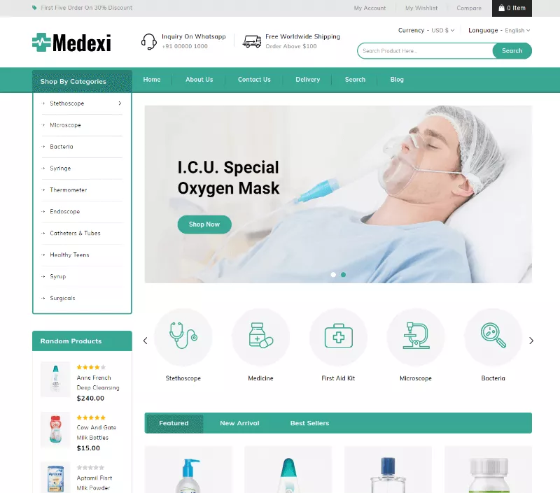 Medexi: a Funational Shopify Theme