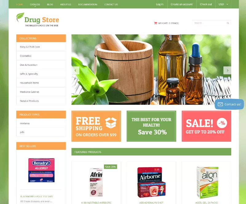 A Clean Wellness and Health Store Theme