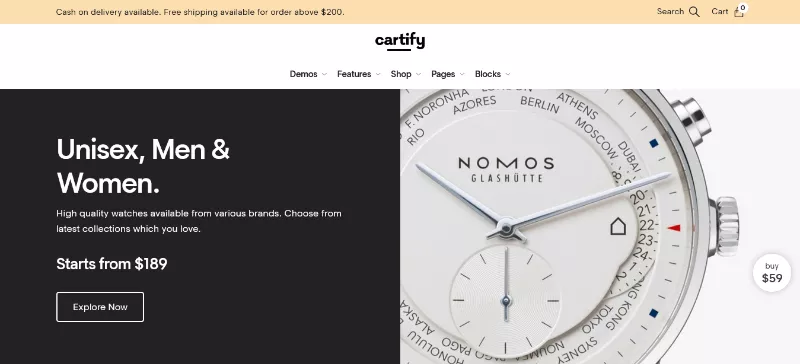Dorox: A Watch Store Website Template