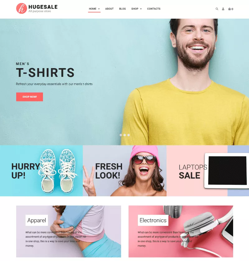 Hugesale: Stylish Reseller Store Template
