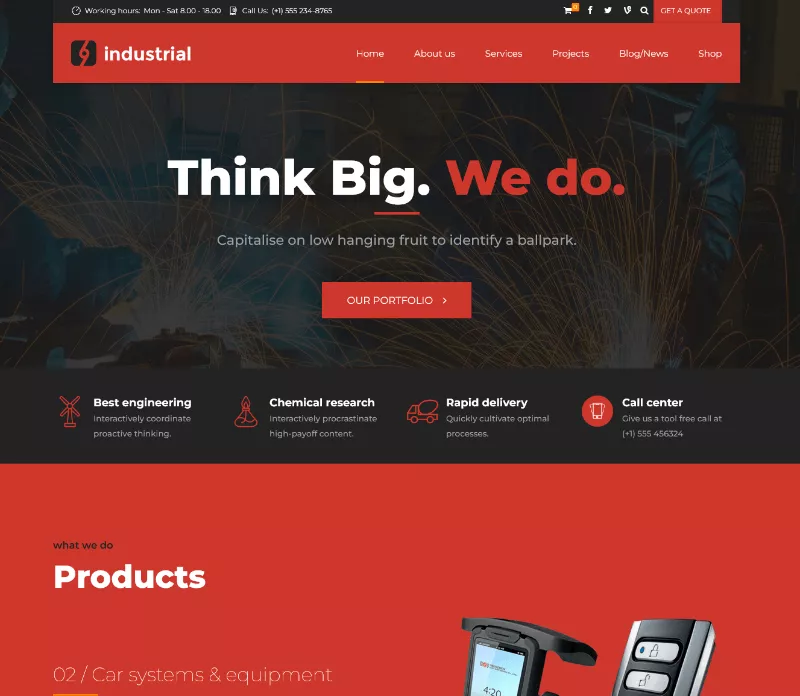 Industrial: An Elegant Pharmaceutical Website Template