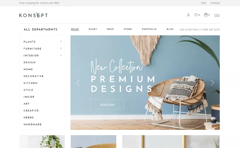 Konsept: An Organic Furniture WP Template