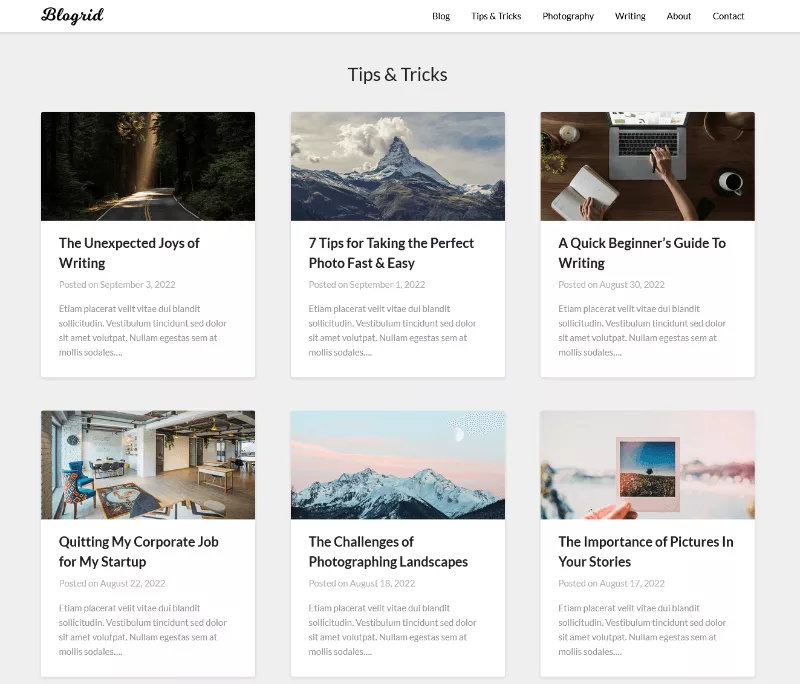Blogrid: A Minimal Free Price Comparison WordPress Template