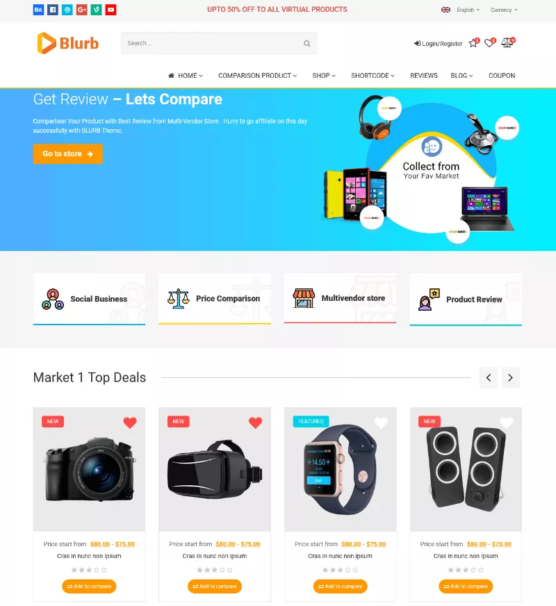 Blurb: A WordPress Theme for Comparative Pricing