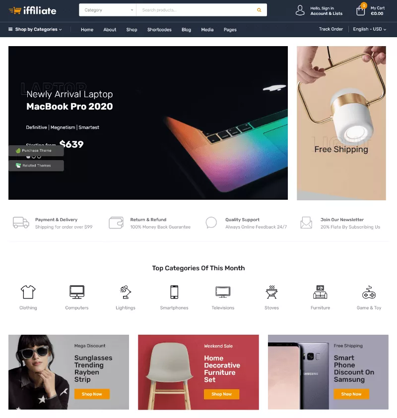 Iffiliate: A Sophisticated WordPress Template