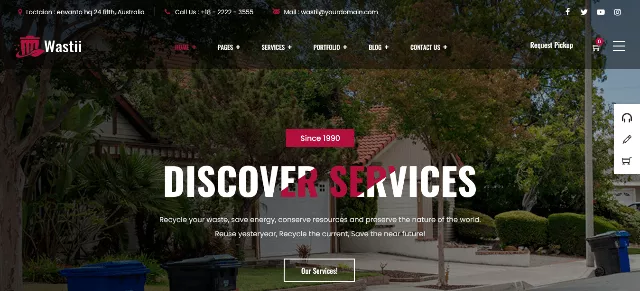 Wastii Junk Removal WordPress Template