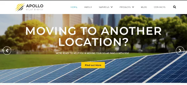 Apollo: An Immersive Solar Energy WordPress Theme