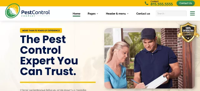 Divi: The Highly Sought-After Pest Control Website Template