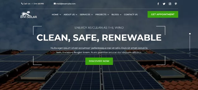 Divi: A Best-Selling Renewable Energy WordPress Template