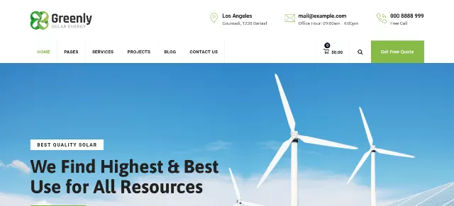 Greenly: A Renewable Energy Website Template