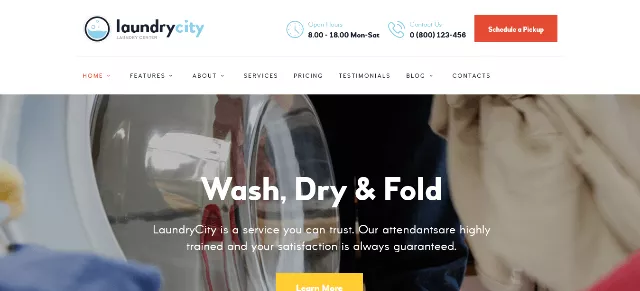 Laundry City: A Fresh WordPress Theme Tailored for Laundry Services