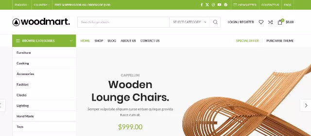 WoodMart: WordPress Theme Designed for Furniture