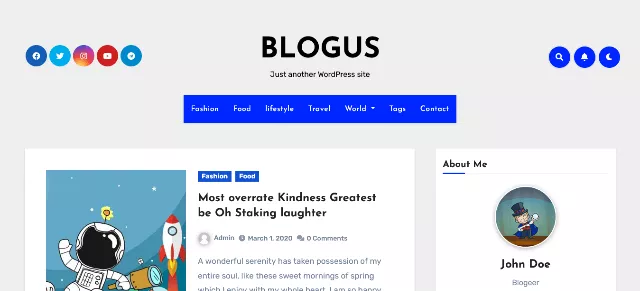 Blogus Most Unique Website Template