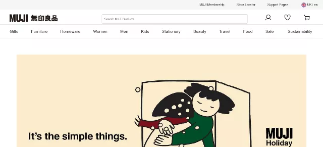 MUJI: eCommerce Site Design Inspiration