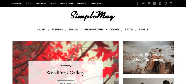 SimpleMag: A Clean Multilingual Newspaper Theme