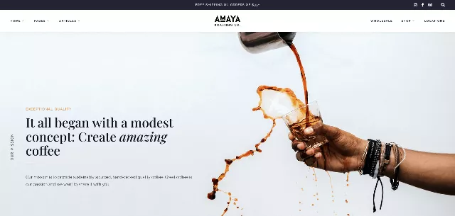 Amaya: A Functional WooCommerce Coffee Theme