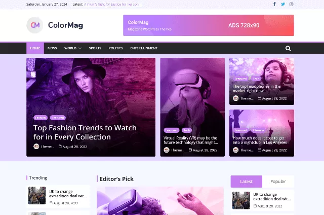 ColorMag: Creative WordPress Design for News Sites