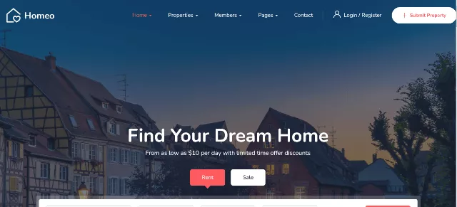 Homeo: An Innovative Property Website Theme