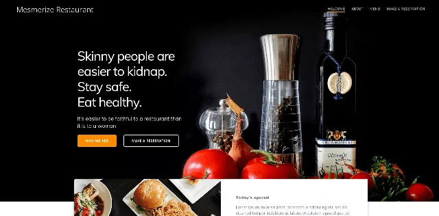 Mesmerize: A Free RTL WordPress Template