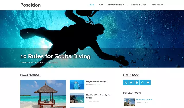 Poseidon: A Modern Magazine Site Template