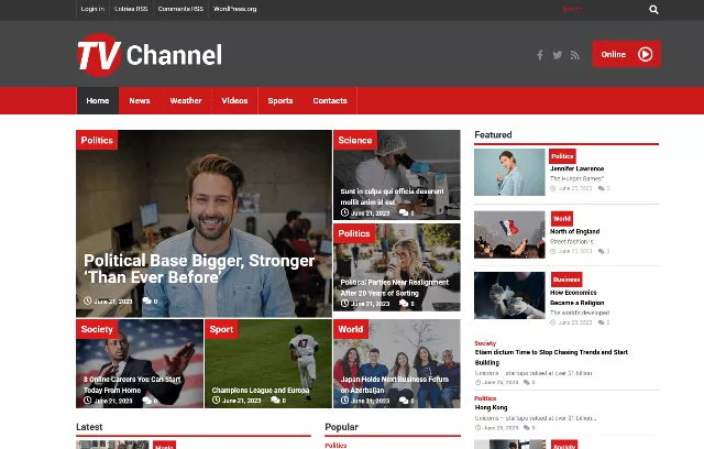 TVChannel: A Cutting-Edge News Aggregator Template
