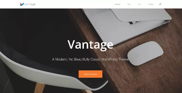 Vantage: A Free RTL WordPress Template