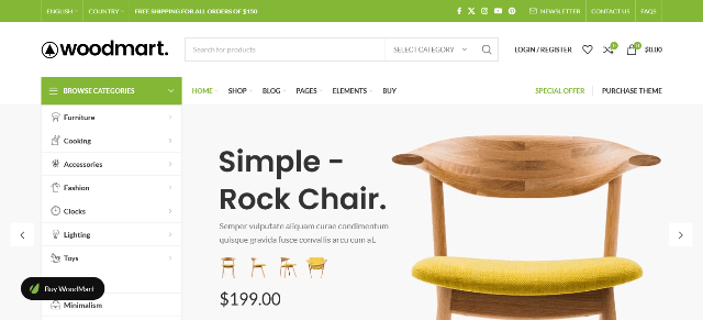 WoodMart a Functional Shopping Website Design