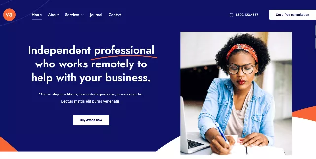 Avada: A Premier Digital Helper Website Template