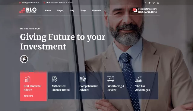 BLO: An Investment Company WordPress Template