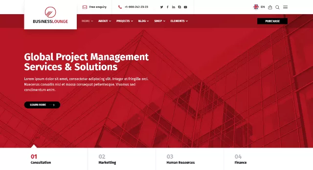 Business Lounge a Simple Business Website Template