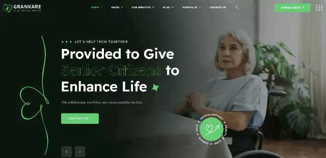 Grankare: a Home Health Care Website Template