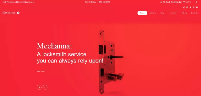 Mechanna: a Minimal Locksmith Site Template