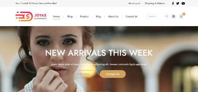 Joyas – この無料Elementorテンプレートでウェブサイトを構築