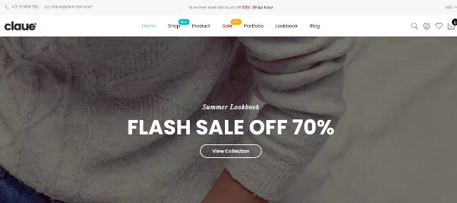 Claue simple WooCommerce theme perfect for fashion and retail websites