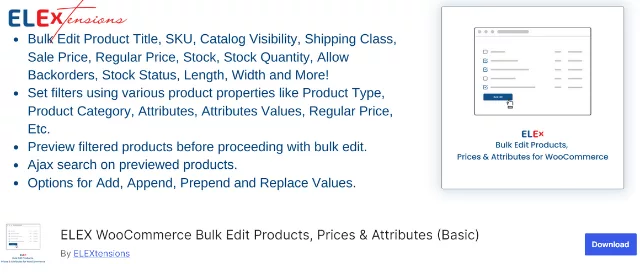 ELEX: Advanced Bulk Editing for WooCommerce