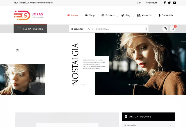 Joyas – bespoke sewing and tailoring WordPress site template preview