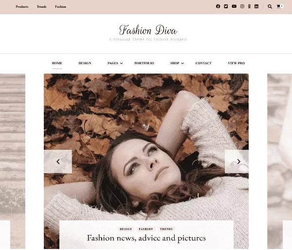 Fashion Diva – stylisches WordPress-Theme für Bekleidungsgeschäfte und Fashion-Blogs