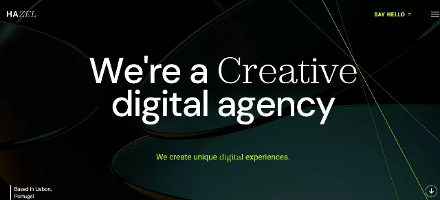Preview of Hazel WordPress template with clean, modern layout and vibrant design elements