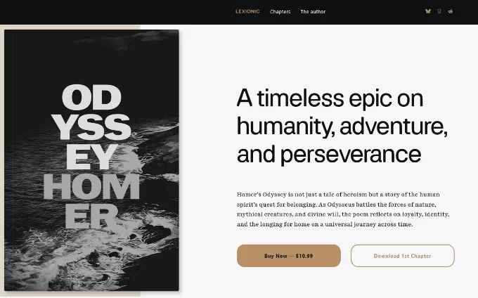 Check out this sleek preview screenshot of Lexionic, a modern WordPress theme with a clean design that can also be adapted for small business websites.