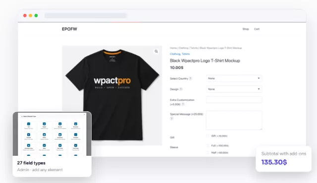 WPActPro plugins directory page with download links for WordPress and WooCommerce extensions