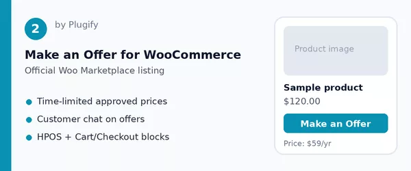 Make an Offer for WooCommerce by Plugify